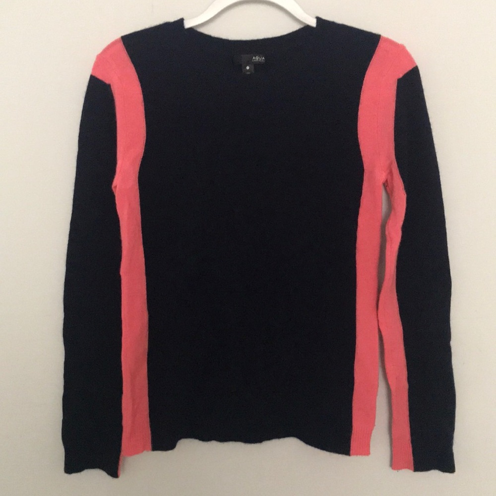 Aqua crewnecl cashmere sweater